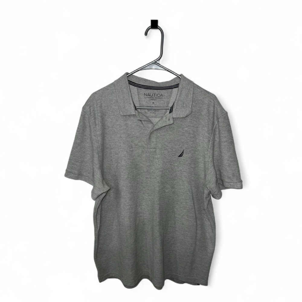 Nautica Classic Gray Polo Shirt for Men’s Size XL